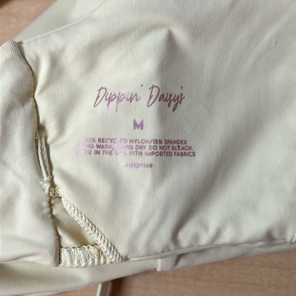NWT DIPPIN' DAISY'S Eco Pale Yellow Redondo Bralette Bikini Top Womens Medium - Picture 5 of 5